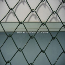 Green PVC Coated Chain Link Fence / Diamond Wire Mesh